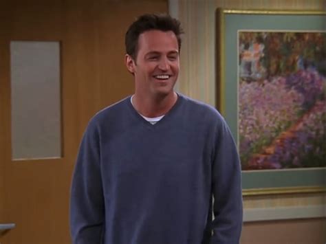 Chandler bing character. Friends excelled at blending drama and comedy, and comparing the funniest and saddest Chandler Bing quotes highlights how the late Matthew Perry's character encapsulated this aspect of the show ... 