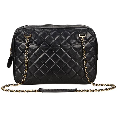 Chanel matelasse 24 shoulder bag Lam bskin black women No.2362 - eBay