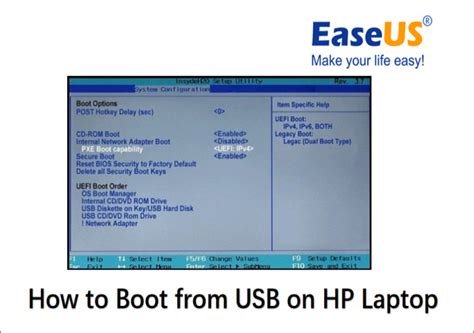 Change Boot Sequence and How to Boot from USB - HP Support Comm…