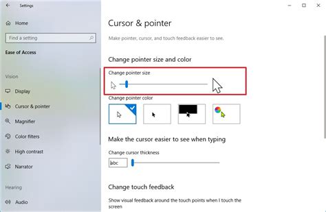 Change Cursor Appearance Windows 10