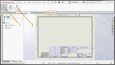 Change Drawing Template Solidworks