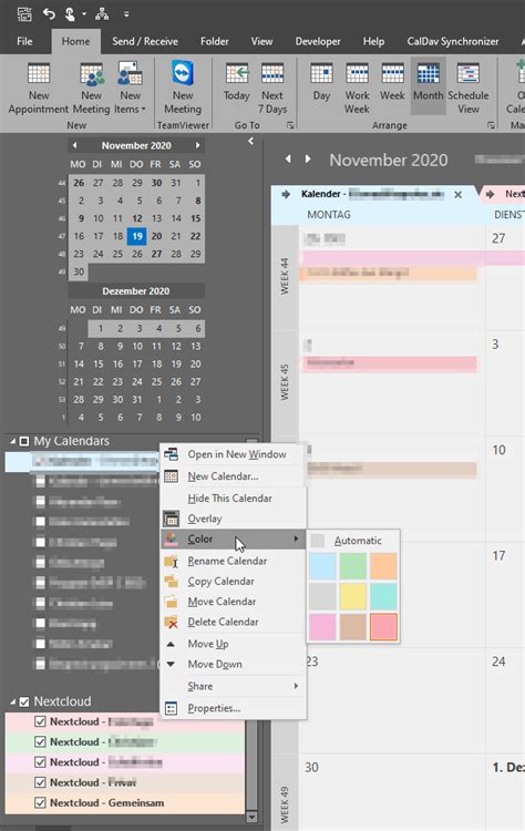 Change Outlook Calendar Color Customize and Print