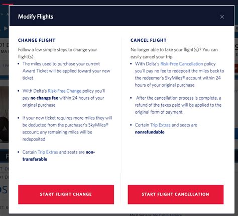 Change and Cancellation Policies - Delta Air Lines