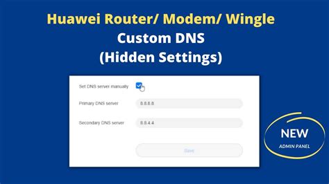 Change dns router huawei. 5_Regular.  Improve security by changing to m...