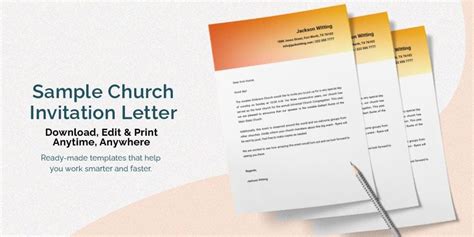 Change name in the Church Invitation Letter DocHub