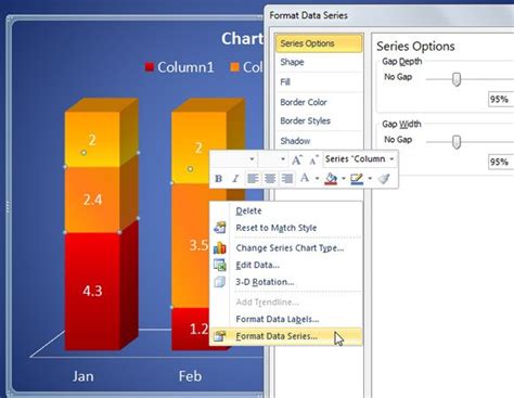 Change the Bar Width in a PowerPoint Chart - FPPT