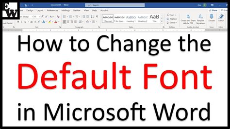 Change the Default Font in Microsoft Office