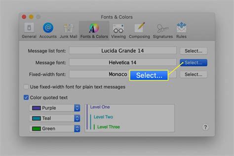 Change the Default Font in the Mac s Mail Program