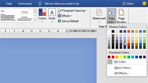 Change the Display Color in Word