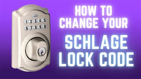 Change the code on a schlage. Schlage electronic door security provides an additional level of intruder protection compared to standard key locks. Many of the company's electronic locks combine a door handle or knob with a numeric keypad. To open the door, users must enter a four-digit code and pull the hand or turn the knob. 