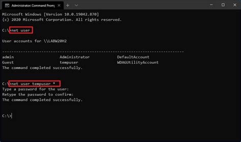 Change user password in cmd