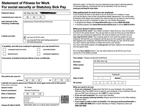 Changes to MED3 (Statement of Fitness for Work) from April 2024