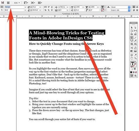 Changing Fonts in Adobe InDesign CS6 A MindBlowing Trick