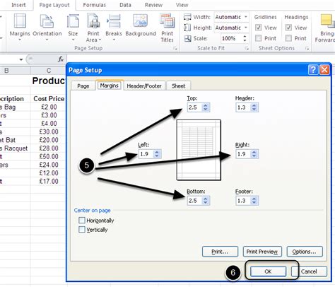 Changing Page Margins (Microsoft Excel) - tips