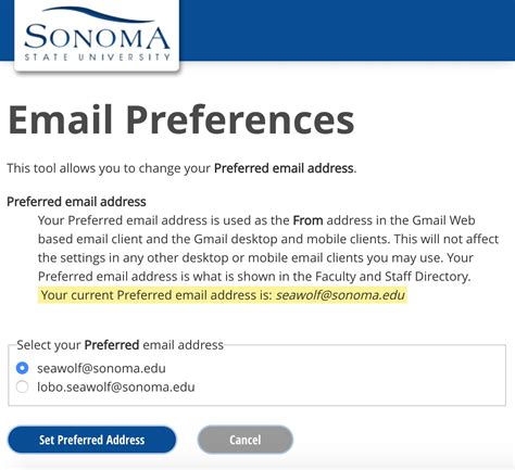 Changing Your Display Name and Email Address to Your Preferred Name