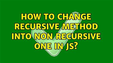 Changing a non-recursive method into recursive one