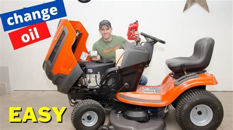 The process of changing the oil on a Husqvarna riding mower is actually quite simple and only takes a few minutes to complete. Before you begin you’ll need to gather a few supplies. You’ll need a new oil filter a wrench to remove the old filter and of course fresh oil. It’s important to use the type of oil specified in your mower’s .... 