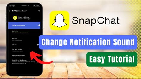 Changing snapchat notification sound. In this tutorial video, you're guided through the process of changing the notification sound for Snapchat on your Samsung phone. The narrator takes you step ... 