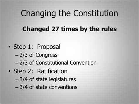 Changing the Constitution