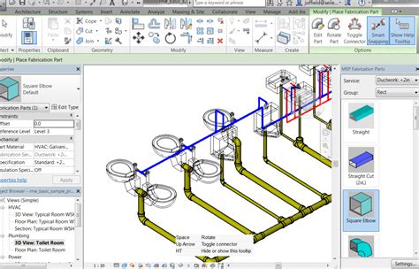 Changing the color or material of Revit Fabrication Parts Service …