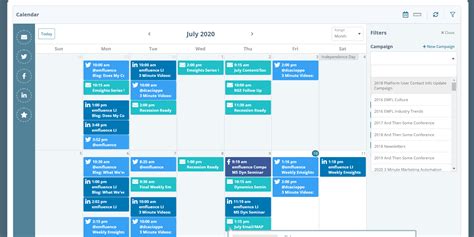 Channel Admin Calendar