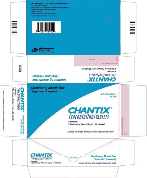 Chantix (varenicline) tablets label - Food and Drug Administration