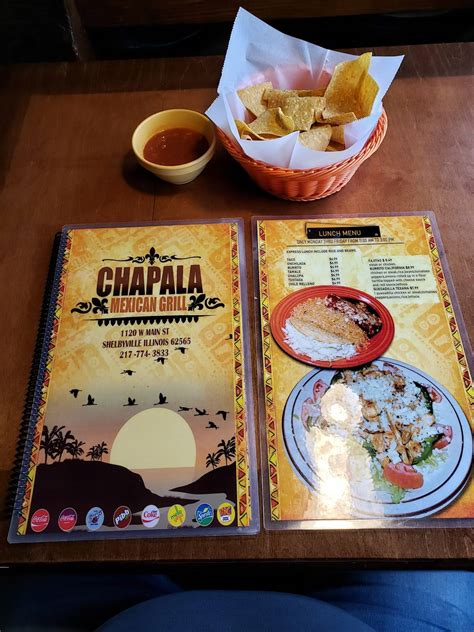 Chapala mexican grill. MENU / CHAPALA Mexican Grill & Tequila Bar / 3559 B College Avenue, Alton, IL 62002 / 618-474-8265. 