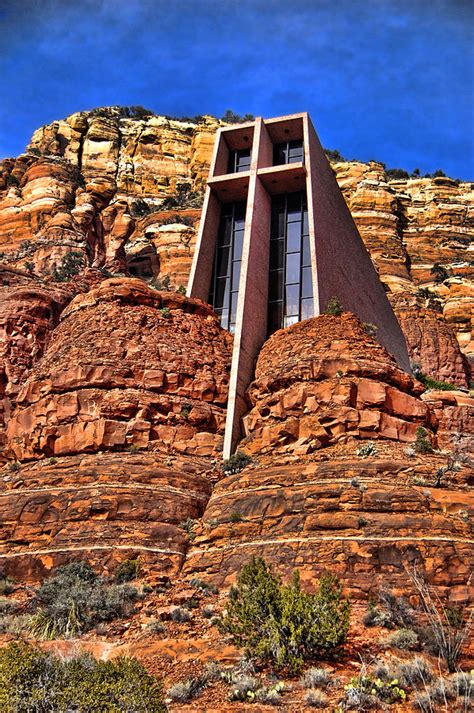 Chapel of the holy cross sedona az. The chapel was built in 18 months at a cost of $300,000. When completed in 1956, it rose 70 feet above the red rock cliff. It is run by the Roman Catholic Diocese of Phoenix, as a part of St. John Vianney Parish in Sedona. The American Institute of Architects gave the Chapel its Award of Honor in 1957. 