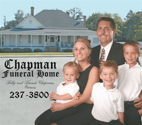 Chapman Funeral Home GA 427 North Main Street Swainsboro, GA 30401 Tel: 1-478-237-3800 DIRECTIONS WELCOME Chapman Funeral Home provides individualized funeral services designed to meet the needs of each family. Our staff of dedicated professionals is available to assist you in making funeral service arrangements. . 