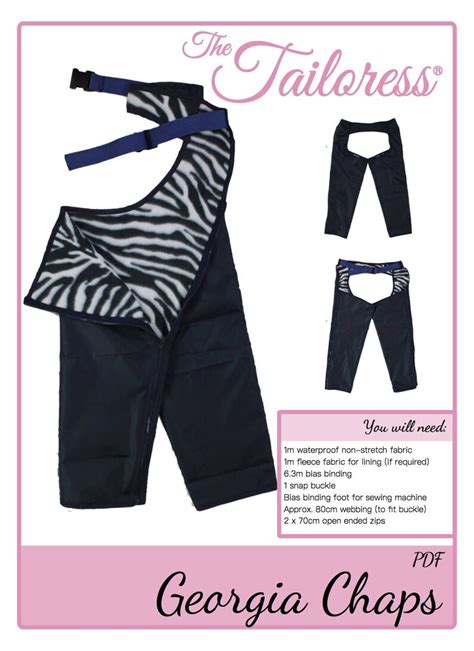 Chaps PDF Sewing Pattern Cowboy Pdf Sewing Patterns Etsy