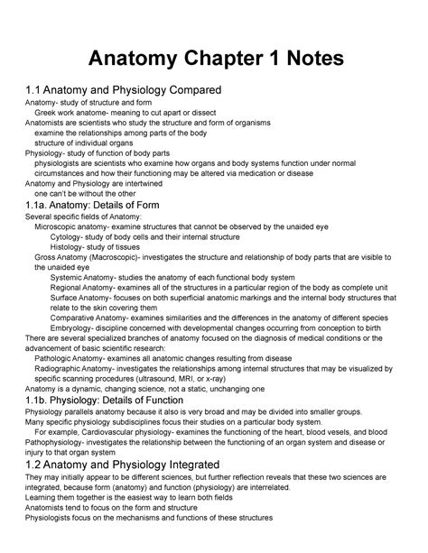 Chapter 1 introduction to anatomy and physiology study guide. - The essential guide to family medical leave.