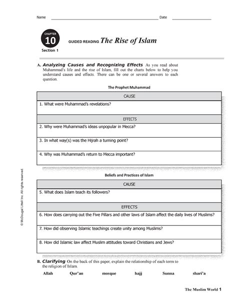 Chapter 10 section 1 guided reading the rise of islam answers. - System dynamics william palm solutions manual.