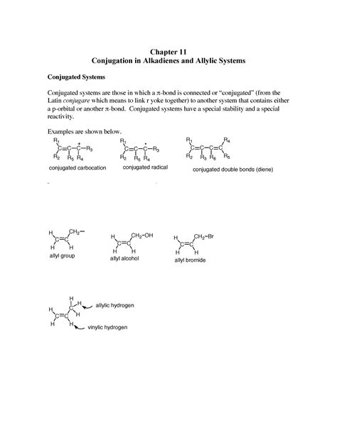 Chapter 11 Conjugation in Alkadienes and Allylic Systems