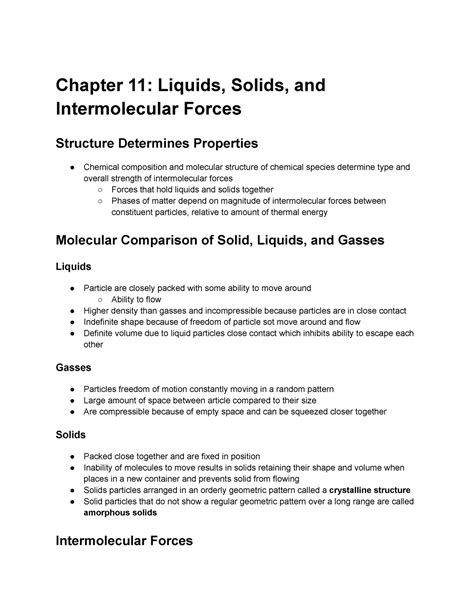 Chapter 11 Liquids & Intermolecular Forces - University of …