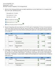 Chapter 11 accounting answers.  F 2.  Our resource for Accounting Principles inc...