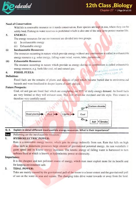 Chapter 13 Biology FSc Part 2 Notes Inter Part 2 Notes