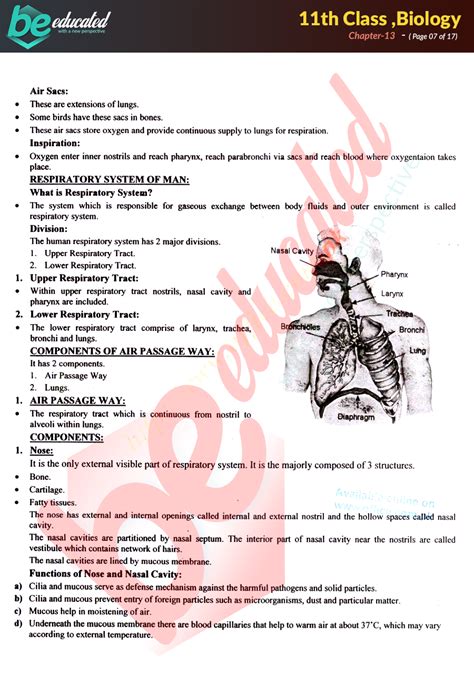 Chapter 13 biology FSc Part 1 Notes Inter Part 1 Notes