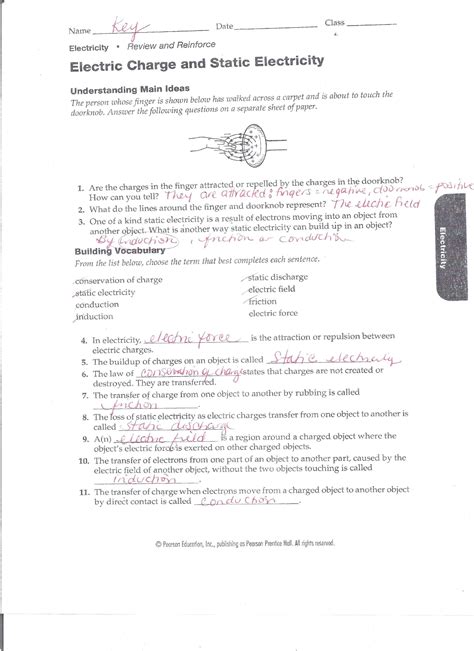 Chapter 13 study guide static electricity. - Vocabulary review answer key kinns study guide.