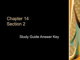 Chapter 14 Section 1study Guide