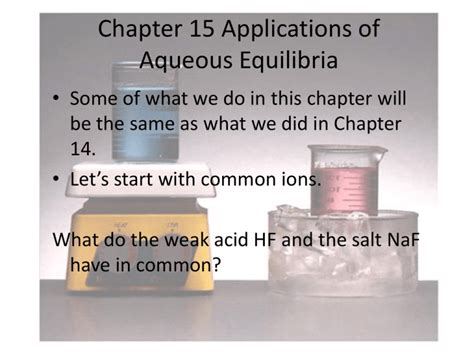 Chapter 15: Part 1 Application of Aqueous Equilibria Flashcards