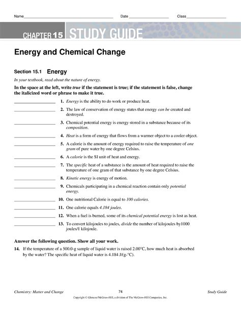 Chapter 15 study guide energy chemical change answers. - Prestwick house othello study guide and answers.