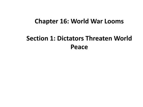 Chapter 16 1 world war looms guided reading answers. - Manuale di distribuzione e operazioni di magazzino manuali di mcgraw hill.