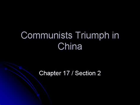 Chapter 17 section 2 guided reading communists take power in china answers. - Celebrate recovery study guide on denial.