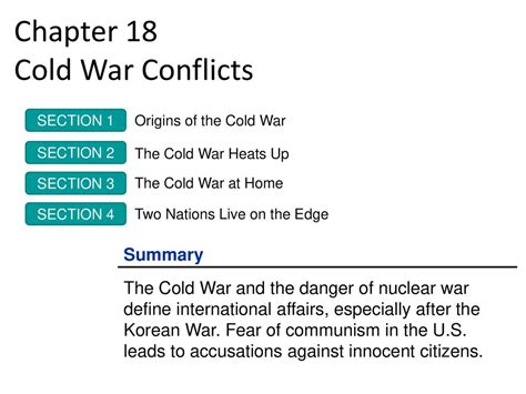 Chapter 18 Cold War Conflicts Section 4 Study Guide Answers