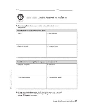 Chapter 19 guided reading japan returns to isolation answers. - Arte, scienza e fede ai giorni di dante.