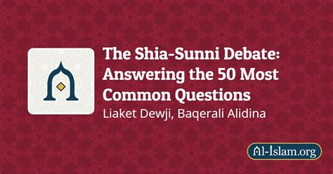 Chapter 2: The Ahlul Bayt The Shia-Sunni Debate: Answering …