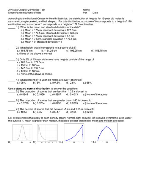 View Test prep - Ch 1 & 2 Test Practice ANSWERS.pdf from SCIENCE 101 at Freehold Borough High. Answers to Chapter 1 AP Statistics Practice Test T1.1 d T1.2 e T13 b . T1.4 b Tl.5 c T].6 c T1.7.