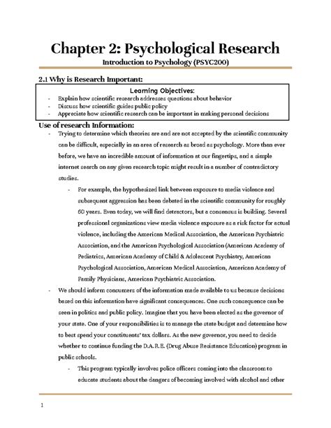 Chapter 2 research methods in psychology quiz.  Well-organized learning eBook for Rese...