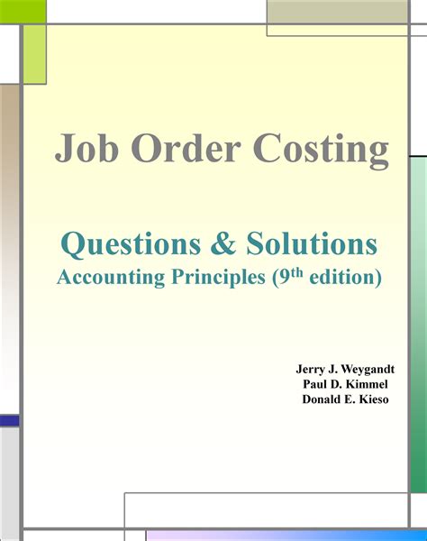 Chapter 20 job order costing solutions manual. - Knopf mapguide san francisco knopf citymap guides paperback.