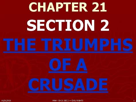 Chapter 21 Section 2 The Triumphs Of A Crusade Answers …